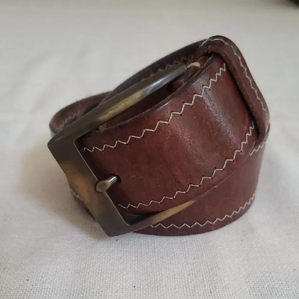 Genuine Leather Belt Mens 38 Rustic 1.5